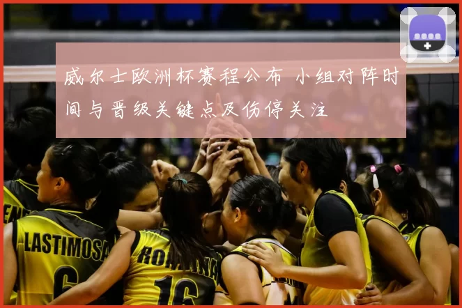 威尔士欧洲杯赛程公布 小组对阵时间与晋级关键点及伤停关注